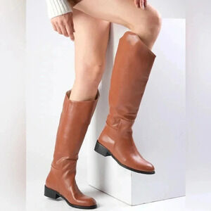Source Unknown - Brown Leather Equestrian Riding Boots